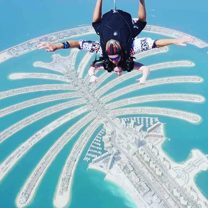 Skydiving in Dubai over Palm Jumeirah