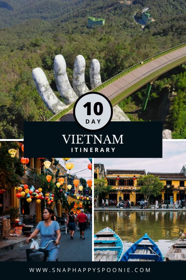 10 day Vietnam itinerary pinterest pin