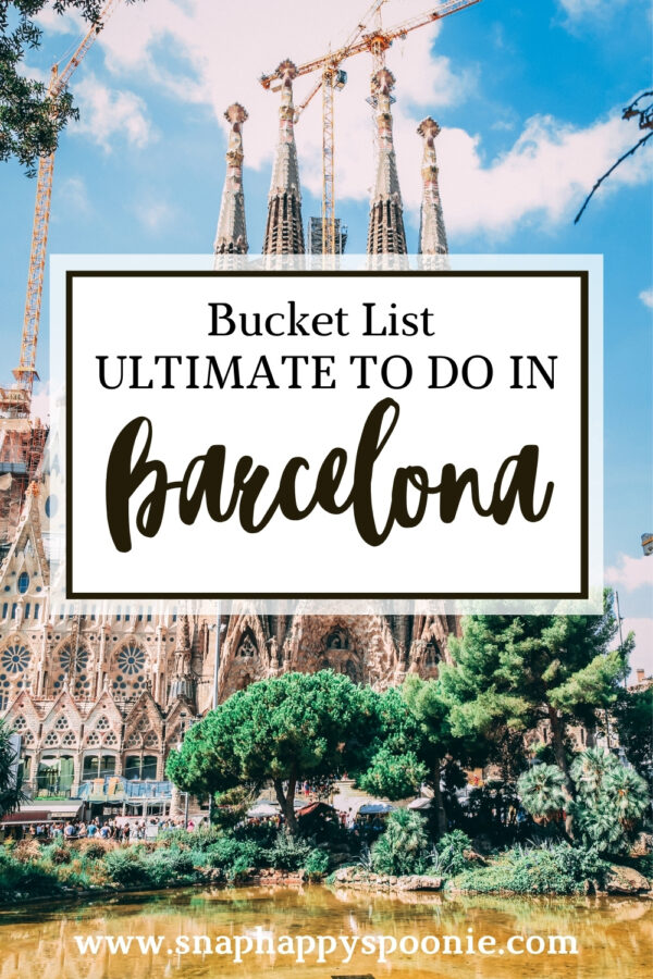 Bucket list for Barcelona Pin