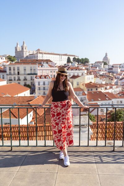 Miradouro de Santa Luzia photoshoot by balcony